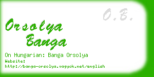 orsolya banga business card